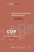 Couverture du livre « Contrats entre entreprises : questions choisies » de Antoine Vandenbulke et Collectif aux éditions Anthemis