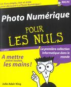 Couverture du livre « La photo numerique (5e édition) » de Julie Adair King aux éditions First Interactive