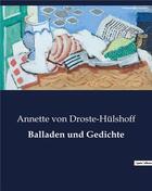 Couverture du livre « Balladen und Gedichte » de Von Droste H Ls aux éditions Culturea