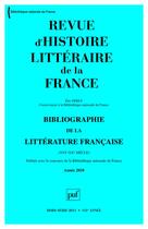 Couverture du livre « REVUE D'HISTOIRE LITTERAIRE DE LA FRANCE Hors-Série n.2011/HS : bibliographie » de Revue D'Histoire Litteraire De La France aux éditions Puf