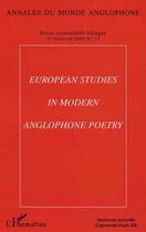 Couverture du livre « European studies in modern anglophone poetry - vol17 » de  aux éditions Editions L'harmattan