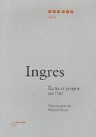Couverture du livre « Écrits et propos sur l'art » de Ingres aux éditions Hermann