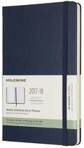 Couverture du livre « Agenda 18 mois semaines 17-18 grand format bleu saph rigide » de  aux éditions Moleskine