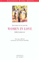 Couverture du livre « Women in love, de D. H. Lawrence » de Ginette Katz-Roy aux éditions Editions Du Temps