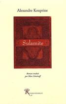 Couverture du livre « Sulamite » de Alexandre Kouprine aux éditions Ressouvenances