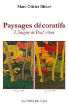 Couverture du livre « Paysages décoratifs » de Marc-Olivier Bitker aux éditions Editions De Paris