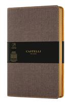 Couverture du livre « Carnet harris grand format quadrillé tobacco brown » de  aux éditions Castelli Milano