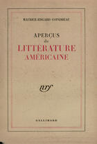 Couverture du livre « Apercus De Litterature Americaine » de Coindreau M E aux éditions Gallimard