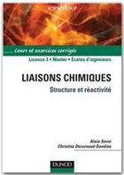 Couverture du livre « Liaisons chimiques - structure et reactivite » de Sevin aux éditions Dunod