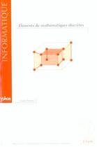 Couverture du livre « Éléments de mathématiques discrètes » de Louis Frecon aux éditions Ppur