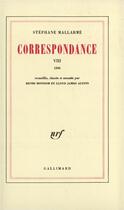 Couverture du livre « Correspondance - vol08 - 1896 » de Stephane Mallarme aux éditions Gallimard