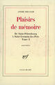 Couverture du livre « De saint-petersbourg a saint-germain-des-pres - ii - plaisirs de memoire » de Andre Beucler aux éditions Gallimard (patrimoine Numerise)