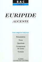 Couverture du livre « Euripide ; Alceste » de Danielle Jouanna aux éditions Hatier