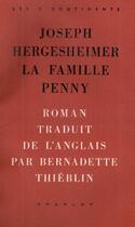 Couverture du livre « La famille Penny » de Joseph Hergesheimer aux éditions Nel