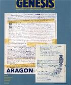 Couverture du livre « Genesis 50 - aragon » de Luc Vigier aux éditions Pu De Paris-sorbonne