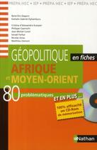 Couverture du livre « Géopolitique en fiche ; Afrique et Moyen-Orient (édition 2008) » de Rene-Eric Dagorn aux éditions Nathan