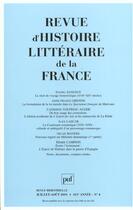 Couverture du livre « REVUE D'HISTOIRE LITTERAIRE DE LA FRANCE n.4 » de Revue D'Histoire Litteraire De La France aux éditions Puf