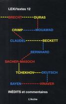 Couverture du livre « Lexi / textes 12 ; inédits et commentaires » de Collectif Ouvrage aux éditions L'arche