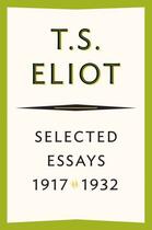 Couverture du livre « Selected Essays » de T. S. Eliot aux éditions Houghton Mifflin Harcourt