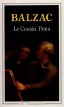 Couverture du livre « Le cousin Pons » de Honoré De Balzac aux éditions Flammarion