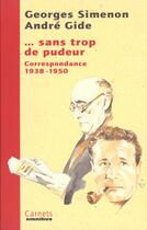 Couverture du livre « Sans trop de pudeur » de Simenon/Gide aux éditions Omnibus
