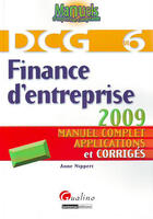 Couverture du livre « Finance d'entreprise ; DCG 6 » de Nippert A. aux éditions Gualino