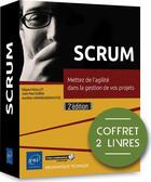 Couverture du livre « SCRUM ; coffret de 2 livres : mettez de l'agilité dans la gestion de vos projets (2e édition) » de Aurelien Vannieuwenhuyze et Edgard Maillot et Jean-Paul Subra aux éditions Eni