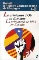 Couverture du livre « Printemps 1936 en espagne » de Gonzalez Calleg aux éditions Pu De Provence