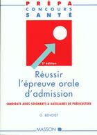 Couverture du livre « Reussir l'epreuve orale d'admission as et ap » de  aux éditions Elsevier-masson