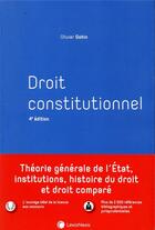 Couverture du livre « Droit constitutionnel (4e édition) » de Olivier Gohin aux éditions Lexisnexis