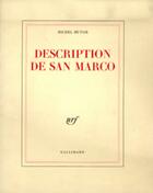 Couverture du livre « Description de san marco » de Michel Butor aux éditions Gallimard (patrimoine Numerise)