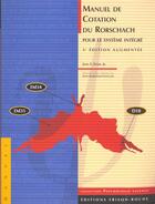 Couverture du livre « Manuel de cotation du rorschach » de J.E. Exner aux éditions Frison Roche