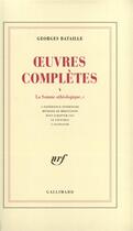 Couverture du livre « Oeuvres complètes t.5 ; la Somme athéologique t.1 » de Georges Bataille aux éditions Gallimard