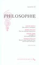 Couverture du livre « Revue Philosophie Minuit T.82 » de  aux éditions Minuit