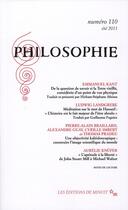 Couverture du livre « Revue philosophie n.110 » de Revue Philosophie Minuit aux éditions Minuit