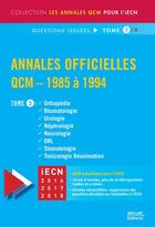 Couverture du livre « Annales officielles ; QCM (édition 1985/1994) Tome 3 » de David Perrot aux éditions Med-line