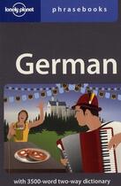 Couverture du livre « German phrasebook » de  aux éditions Lonely Planet France