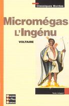 Couverture du livre « Micromégas ; l'ingénu » de Voltaire aux éditions Bordas