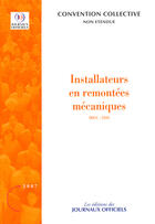 Couverture du livre « Installateurs en remontées mécaniques » de  aux éditions Direction Des Journaux Officiels