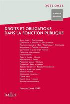 Couverture du livre « Droits et obligations dans la fonction publique » de Francois-Xavier Fort aux éditions Dalloz