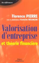 Couverture du livre « Valorisation d'entreprise et theorie financiere - les references » de Pierre/Besancon aux éditions Organisation