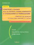 Couverture du livre « Concours d'entree dans les ecoles d'aides-soignants et d'auxiliaires de puericulture » de Gwenaelle Taloc aux éditions Vuibert