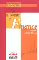 Couverture du livre « Les grands auteurs en finance » de Albouy M. aux éditions Ems