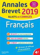 Couverture du livre « Annales brevet 2019 francais » de Brigitte Reaute aux éditions Hachette Education