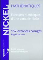 Couverture du livre « Mathematiques fonctions numeriques d'une variable reelle » de Dupont aux éditions Vuibert