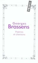 Couverture du livre « Poèmes et chansons » de Georges Brassens aux éditions Points