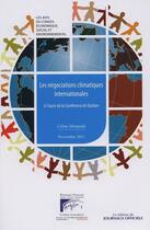 Couverture du livre « Les négociations climatiques internationales à l'aune de la conférence de Durban » de Celine Mesquida aux éditions Documentation Francaise