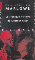 Couverture du livre « La Tragique Histoire du Docteur Faust » de Christopher Marlowe aux éditions Belles Lettres