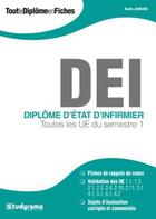 Couverture du livre « Diplôme d'Etat d'infirmier ; toutes les UE du semestre 1 » de Badia Jabrane aux éditions Studyrama