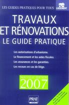 Couverture du livre « Travaux et rénovations mode d'emploi (édition 2007) » de Sylvie Dibos-Lacroux aux éditions Prat